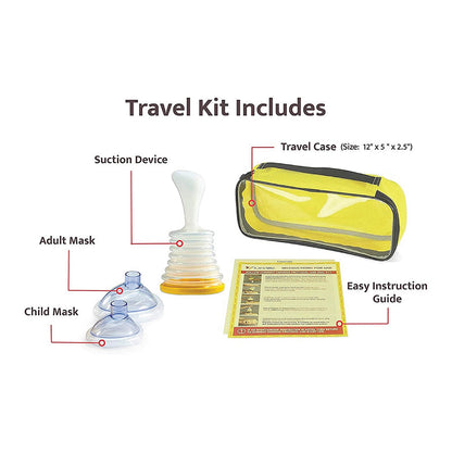 LifeVac Travel Kit - Trusted First Aid Portable Airway Assist Device For Choking Emergencies.
